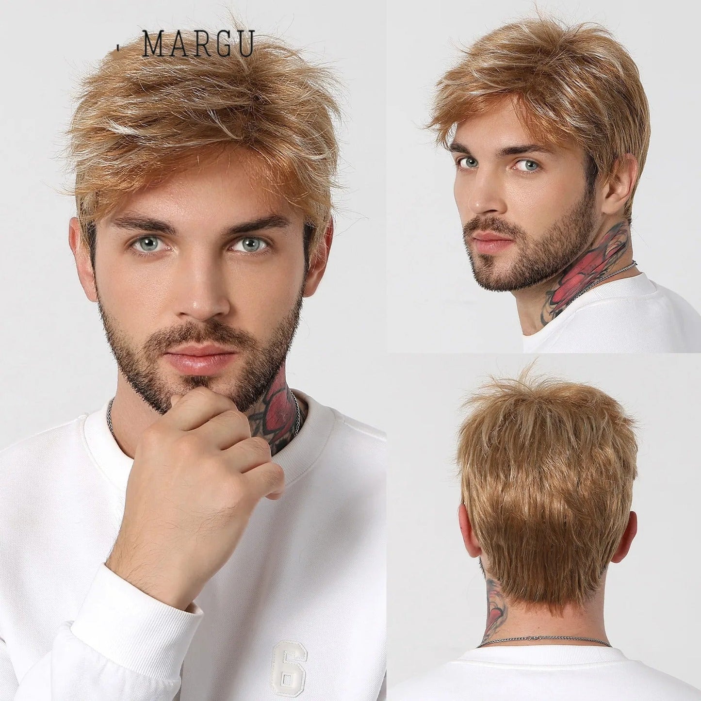 Lace Wig Masculino Fibra Premium