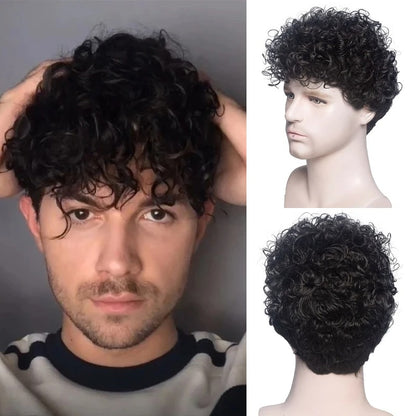 Lace Wig Masculino Fibra Premium