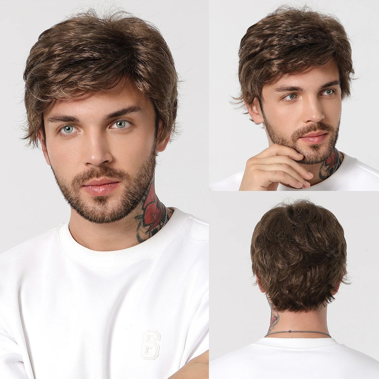 Lace Wig Masculino Fibra Premium