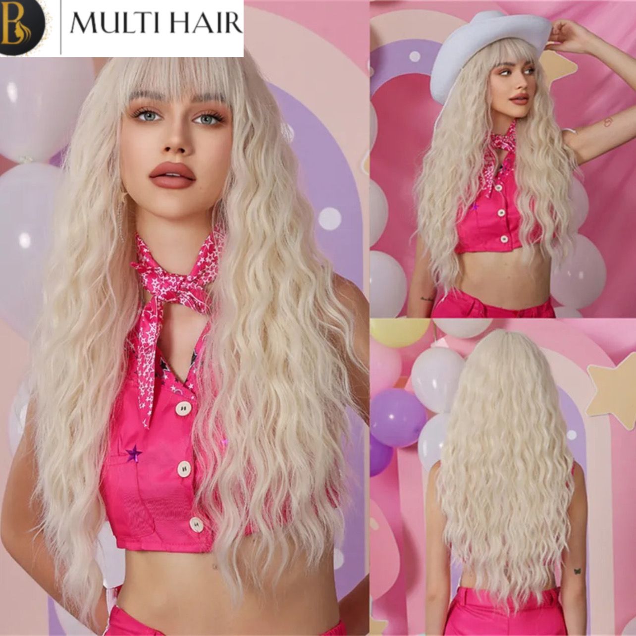 Lace Wig Grace Fibra Premium com Franja