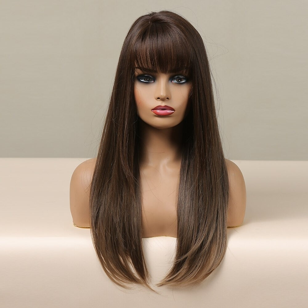 Lace Wig Belinda Fibra Premium com Franja 65cm