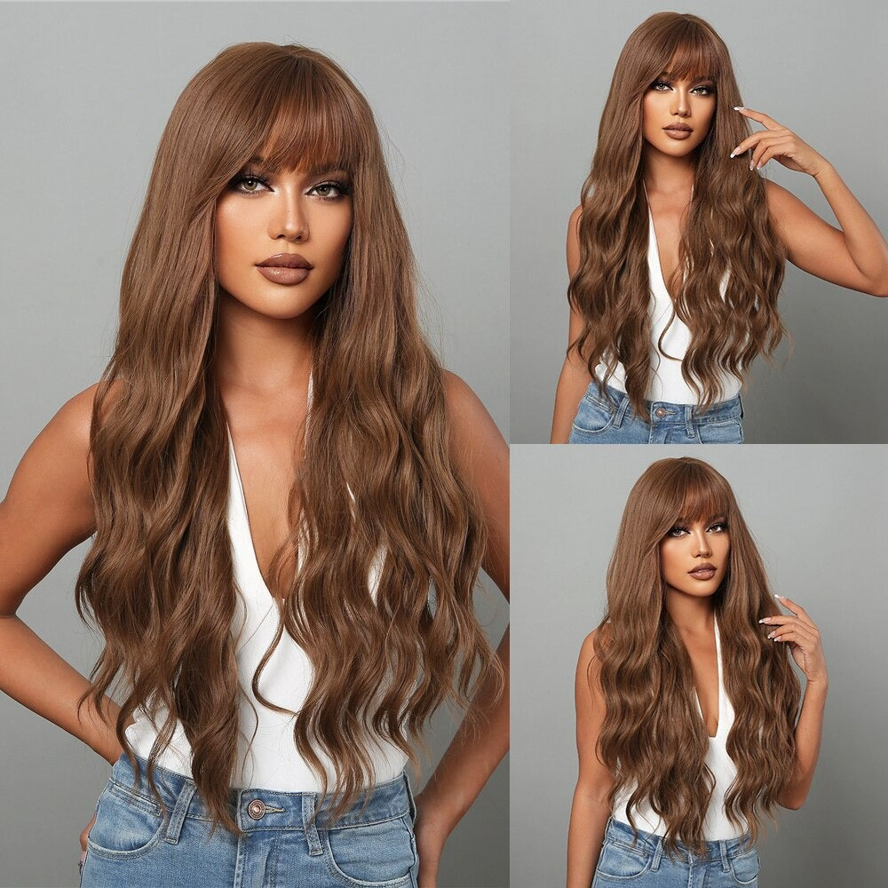 Lace Wig Marli Fibra Premium com Franja 70cm