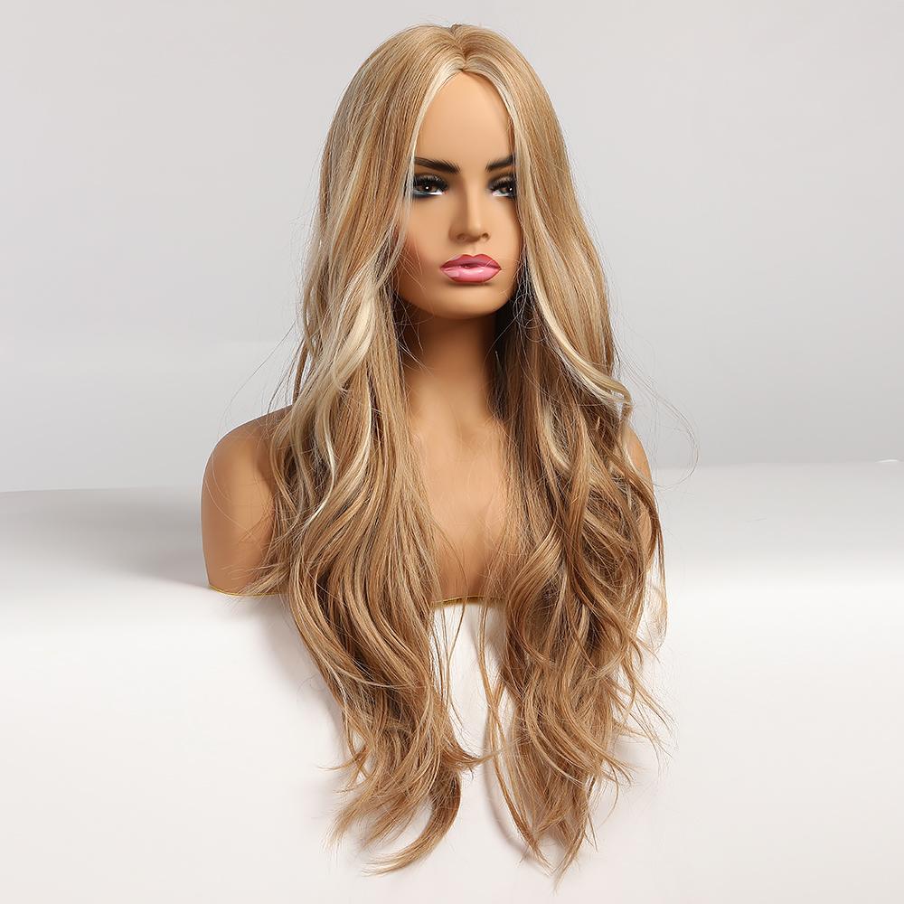 Wig Hair Loiro Com Mechas 65cm