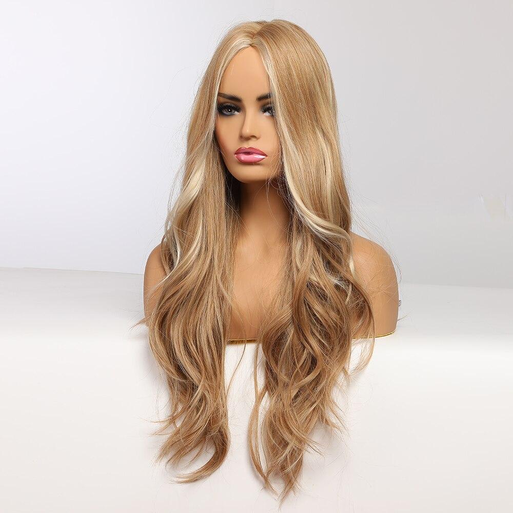 Wig Hair Loiro Com Mechas 65cm