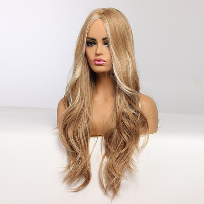 Wig Hair Loiro Com Mechas 65cm