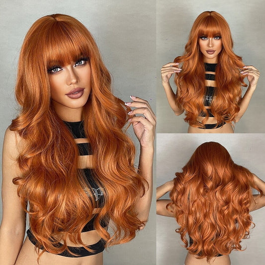 Lace Wig Luzia Fibra Premium com Franja 65cm